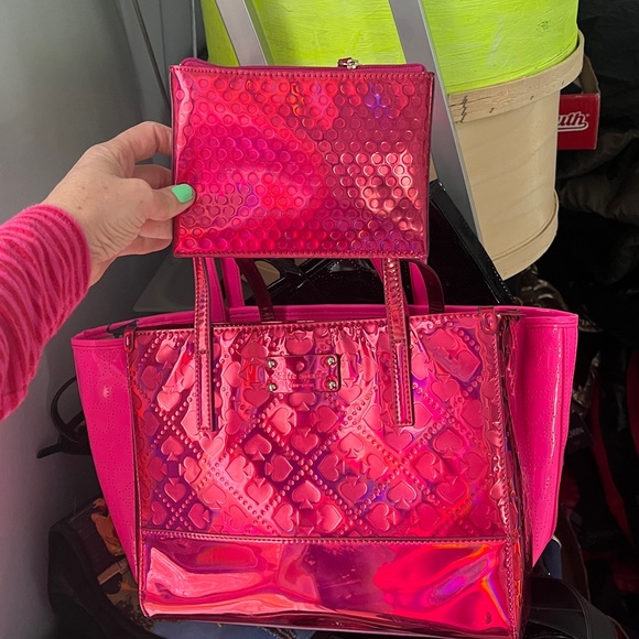 Kate Spade Vibrant Pink Tote Bag With Pouch - Picture 6 of 6